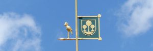 Wetterfahne mit Gemeindelogo
