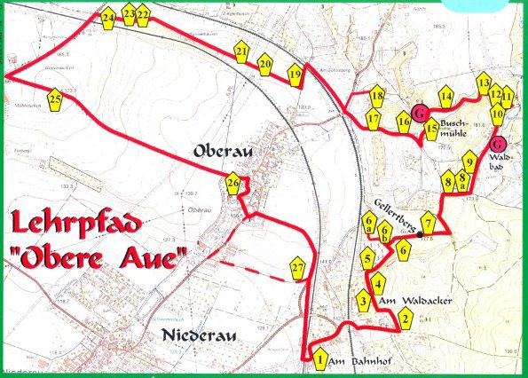 Karte Lehrpfad