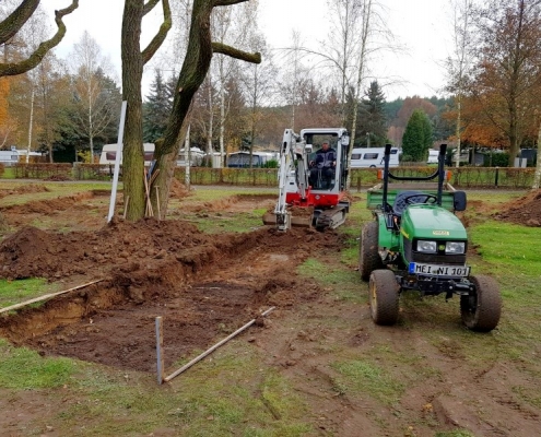 Minigolfanlage Erdaushub