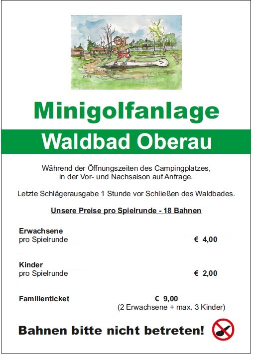 Plakat Minigolfanlage