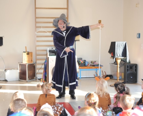 Zauberer in Aktion