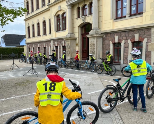 Bereit zum Start Bereit zum Start mit dem Fahrrad