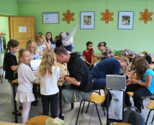 Künstler bei der Arbeit