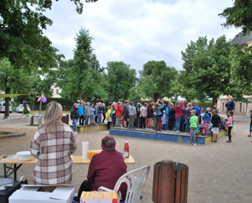 Trinken und Essen steht bereit