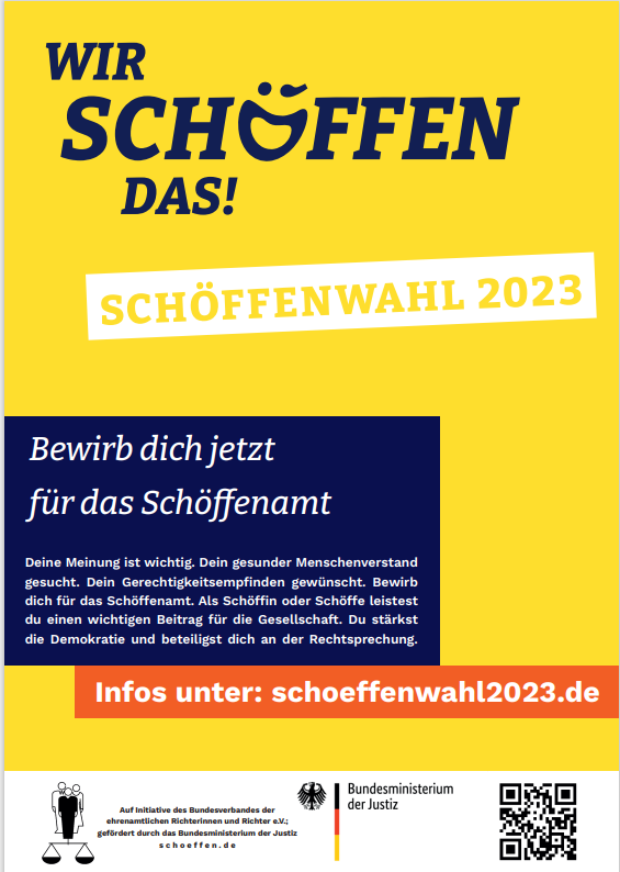 Plakat zur Schöffenwahl