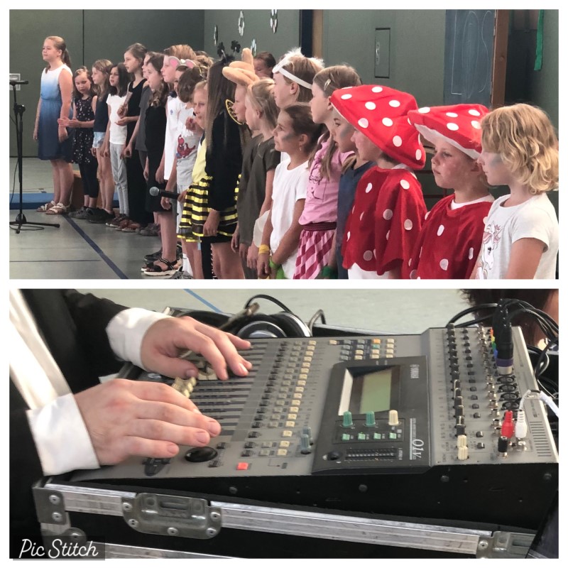 Kinder beim Begrüßungsprogramm